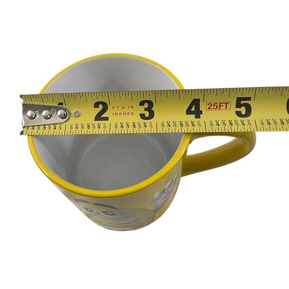 M&M’s Mars Candy Brand NOT YOUR AVERAGE NUT Large Yellow 16 Oz Cup Mug - Picture 11 of 16